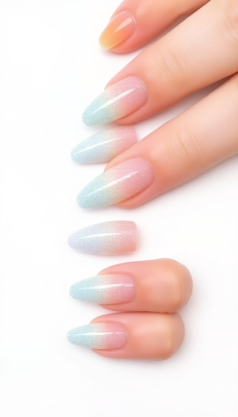 5. Glittering Pastel Gradient Magic