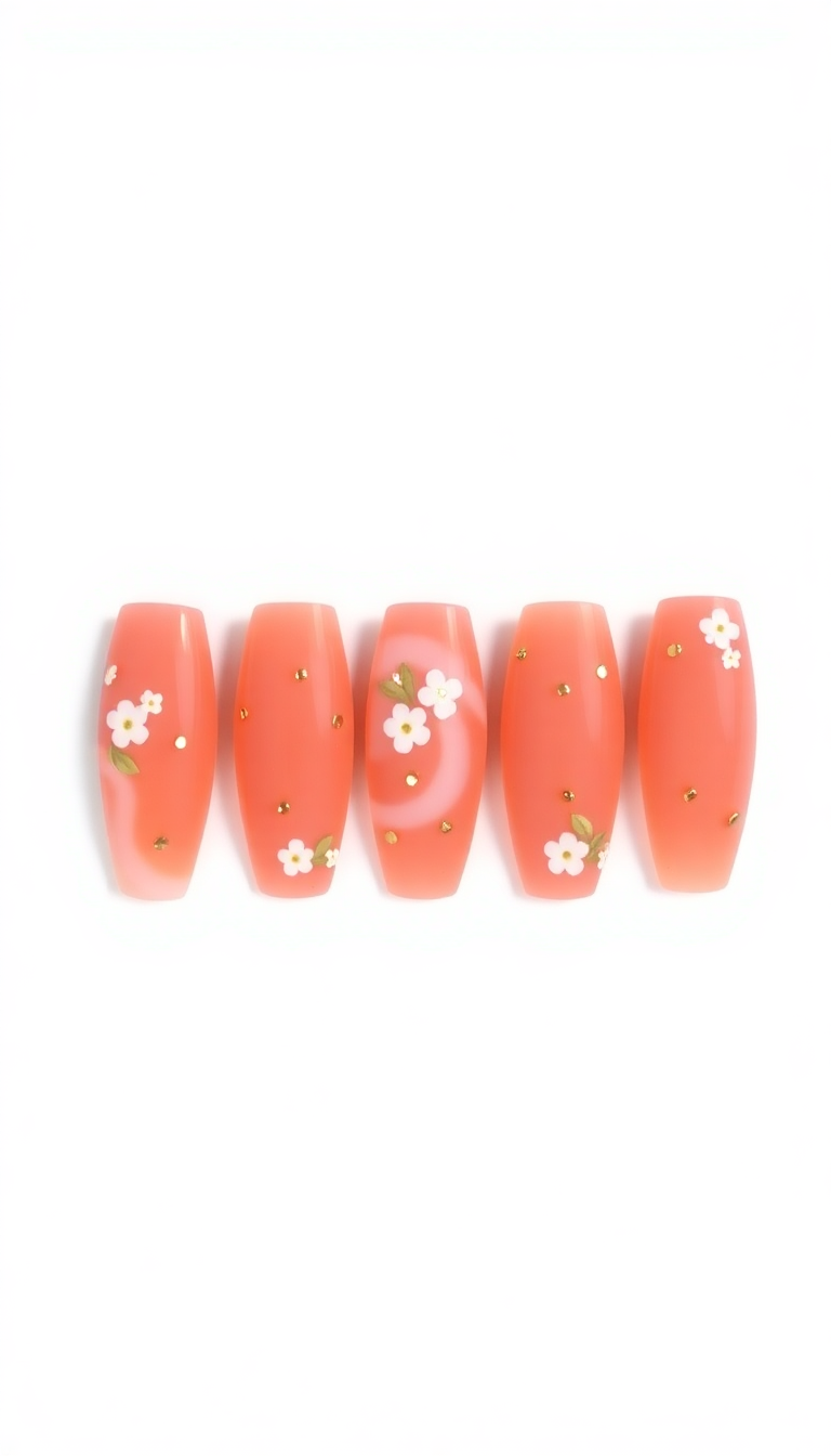7. Dreamy Coral Glow
