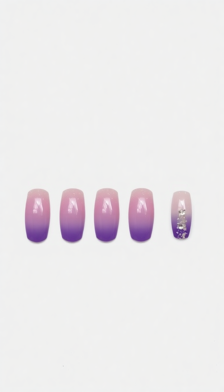 7. Violet and Silver Ombre