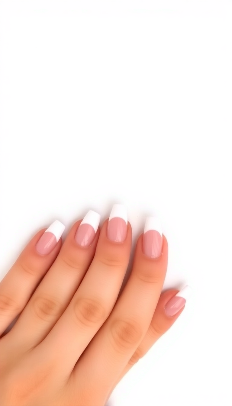 8. Classic French Tip with an Almond Twist