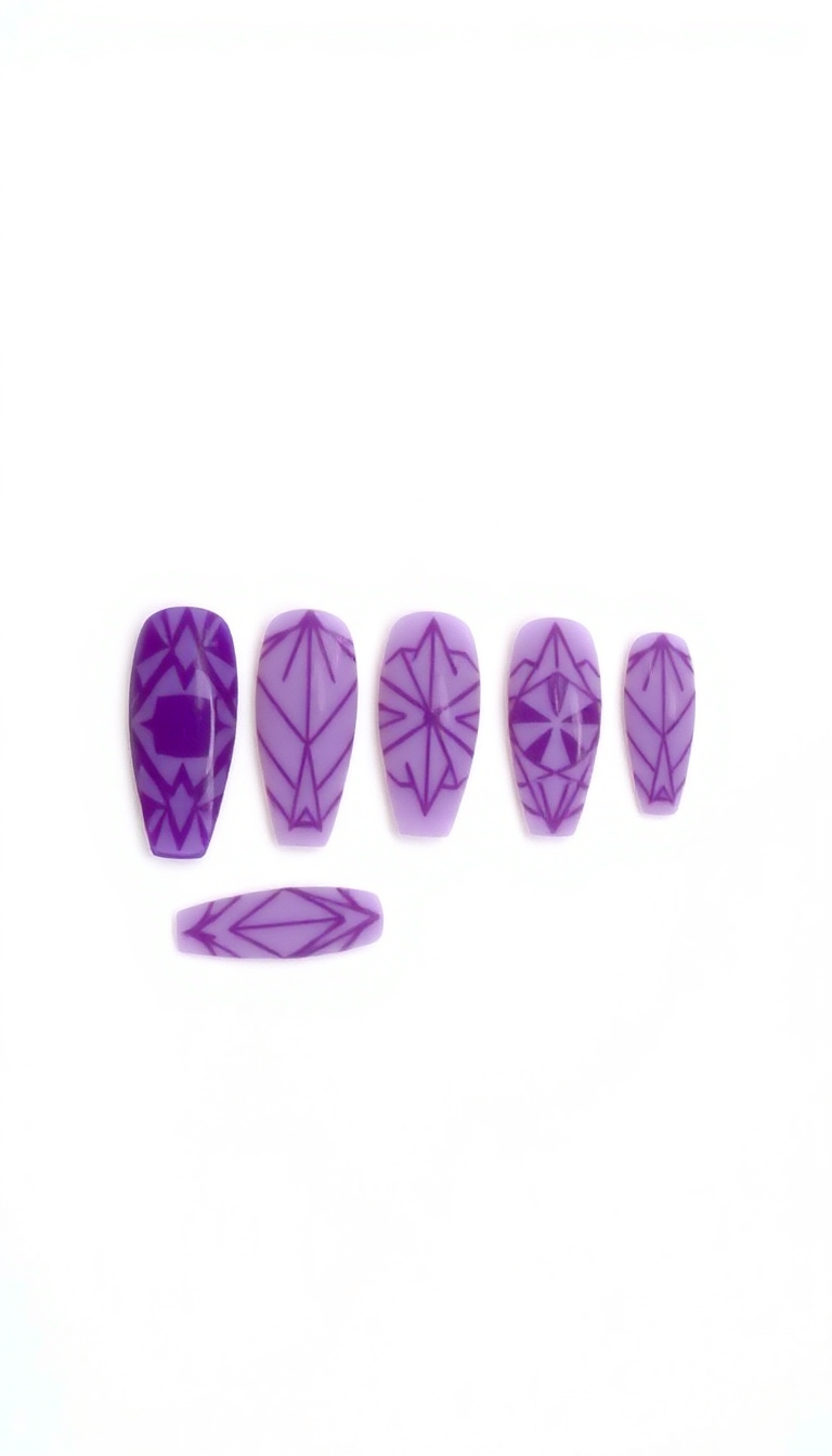 8. Geometric Violet Intrigue