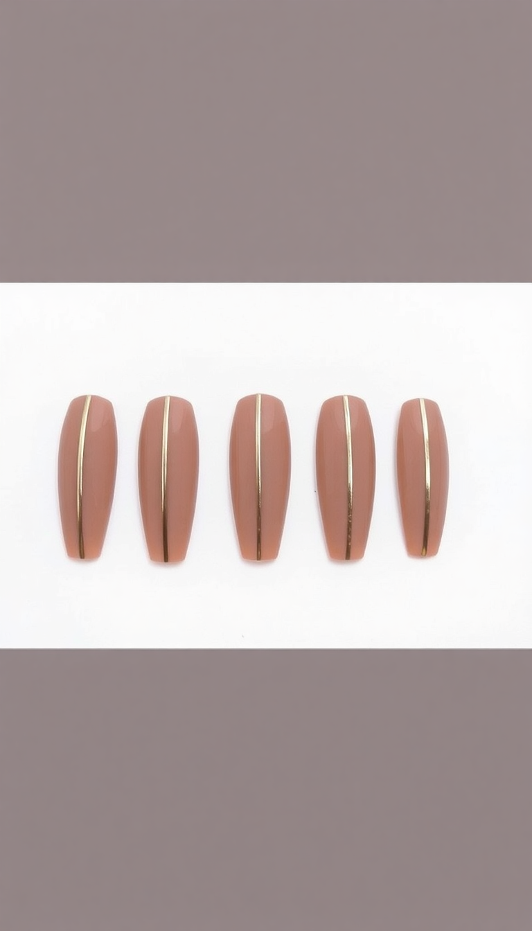 8. Warm Taupe with Silver Stripes