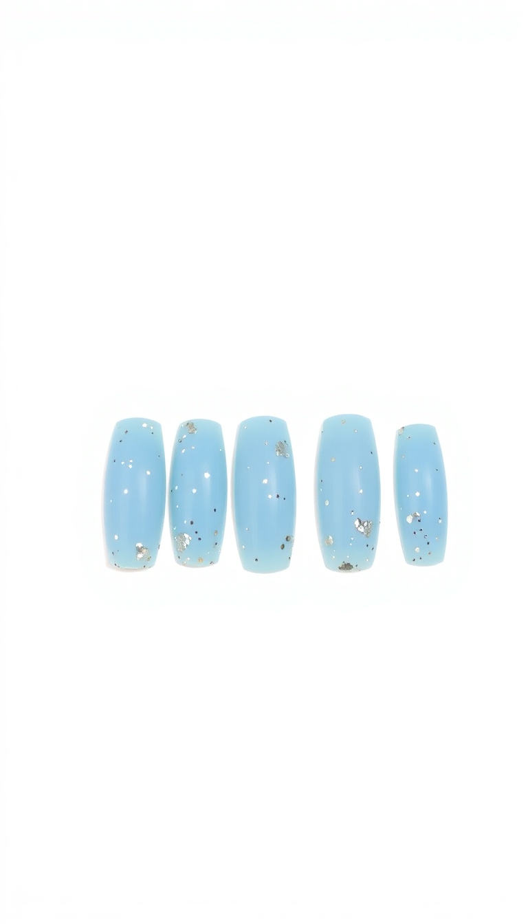 9. Frosted Blue and Silver Sparkles