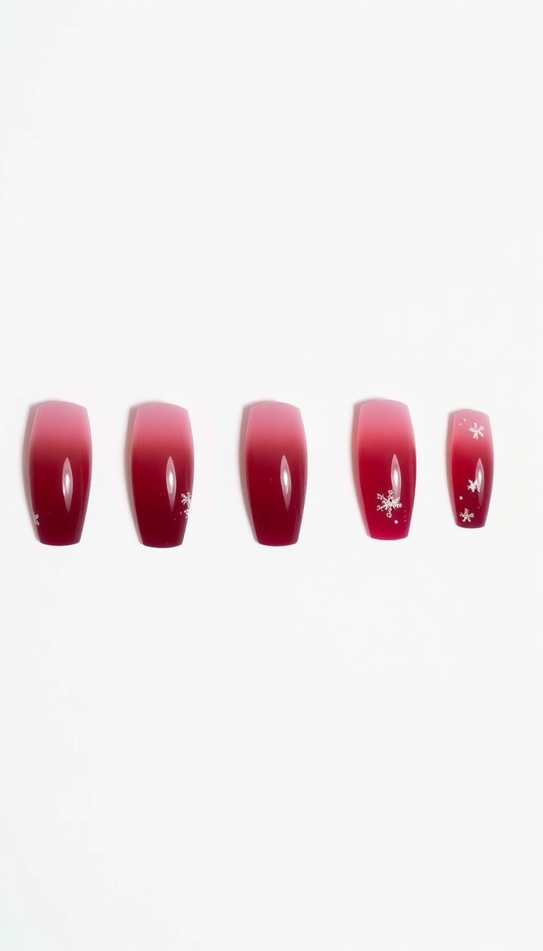 Red Ombre Nails