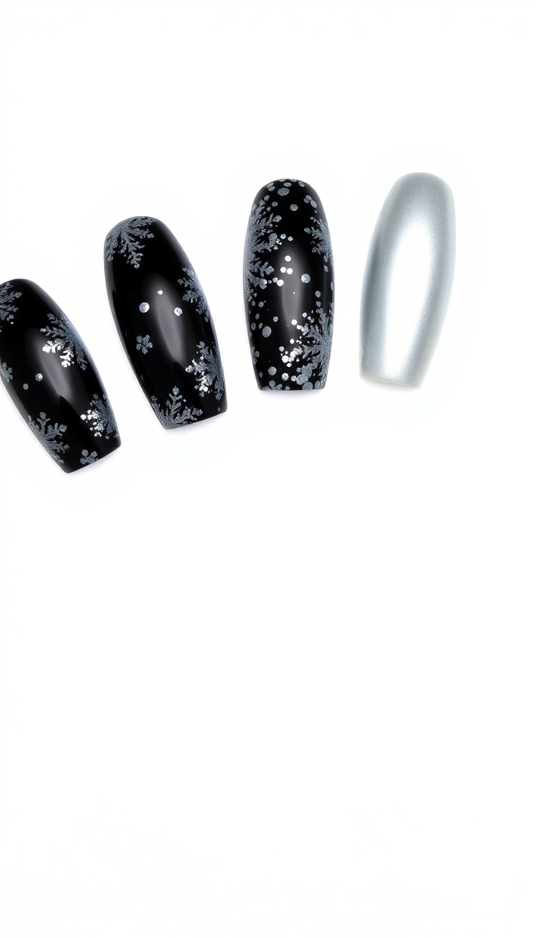 10. Bold Black and Silver Combo