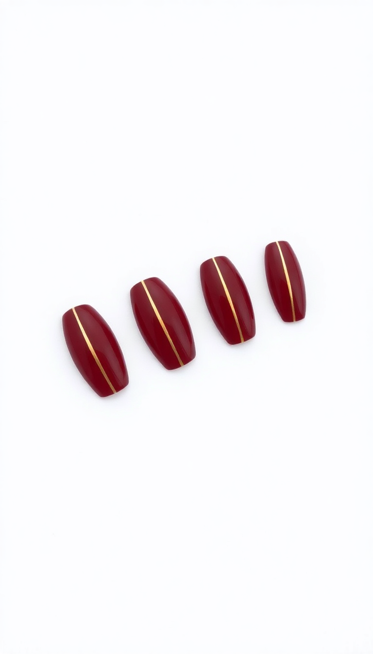 10. Bold Maroon with Gold Stripes