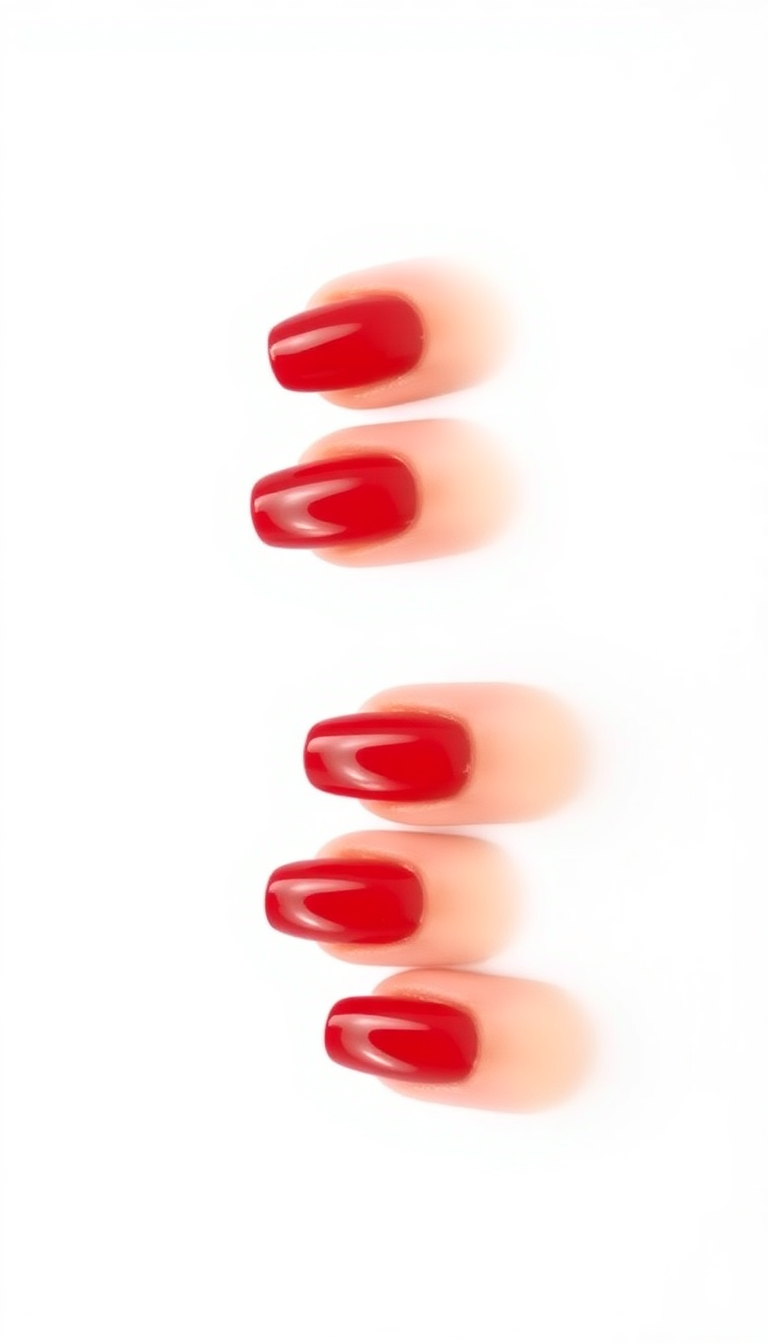 10. Cherry Red French Manicure