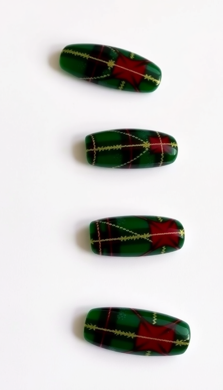 10. Festive Green and Tartan Twists