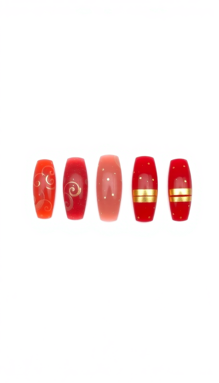 10. Festive Red and Gold Mix