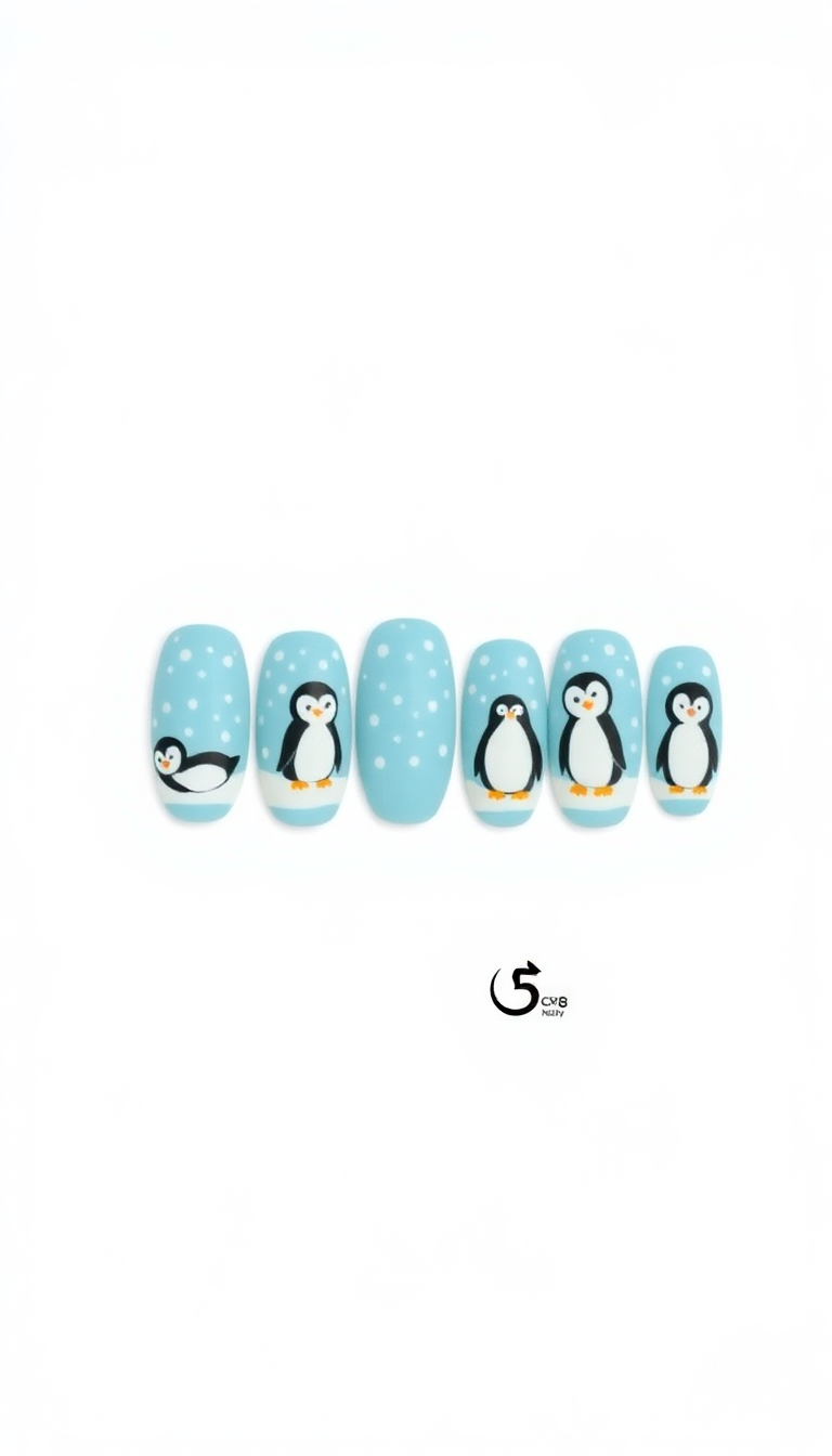 10. Playful Penguin Art