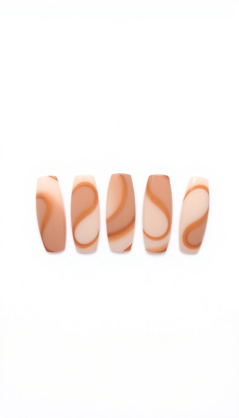 10. Warm Taupe and Cream Swirls