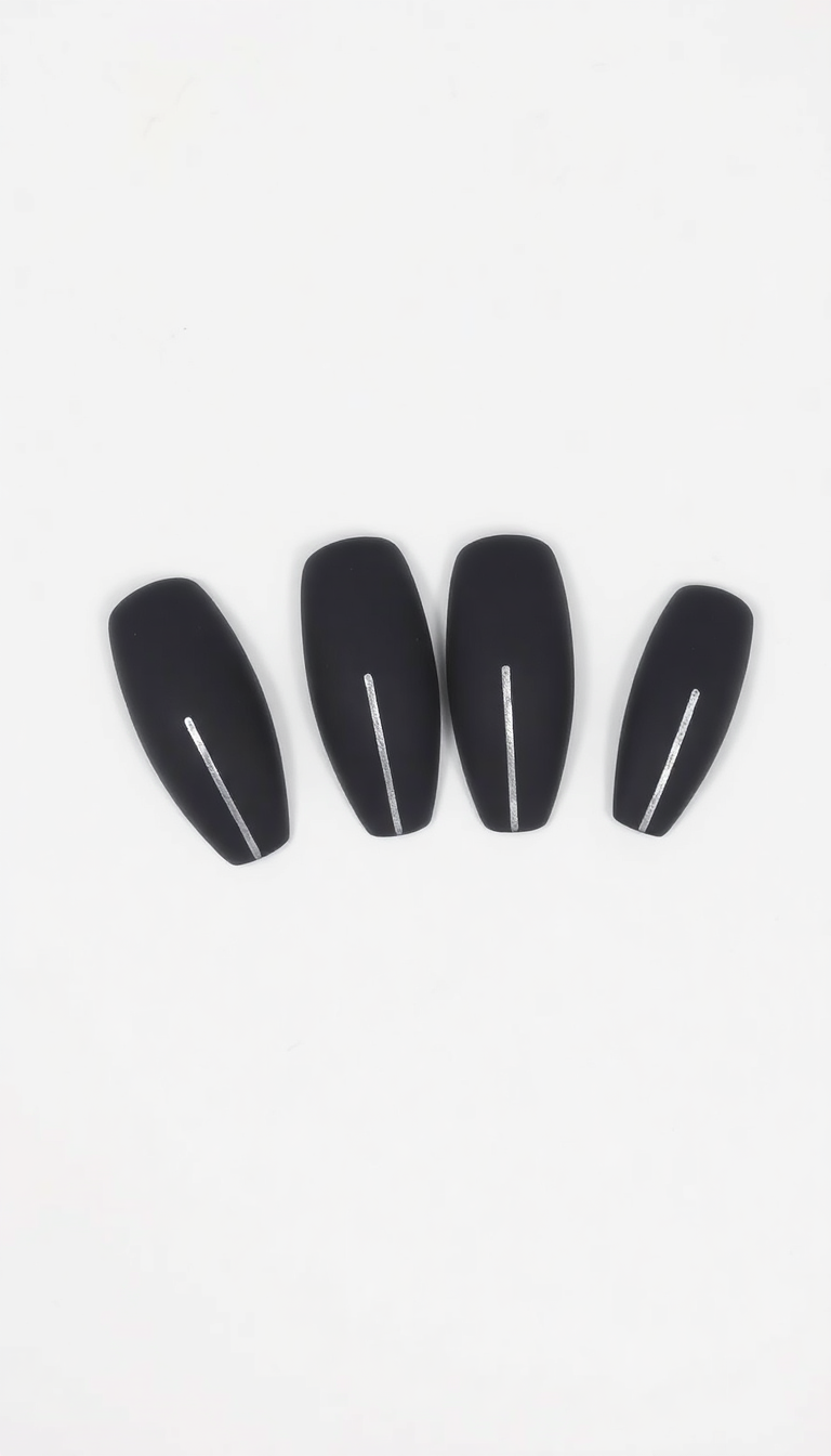 11. Matte Finish with Metallic Stripes