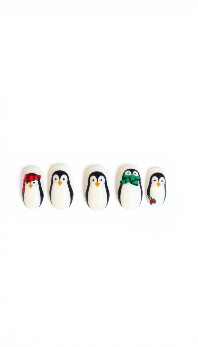 11. Playful Penguin Art