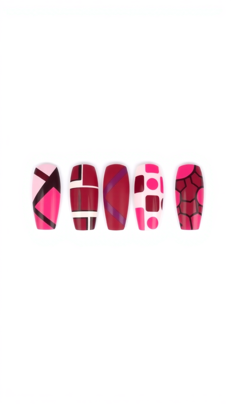 12. Bold Berry Geometrics