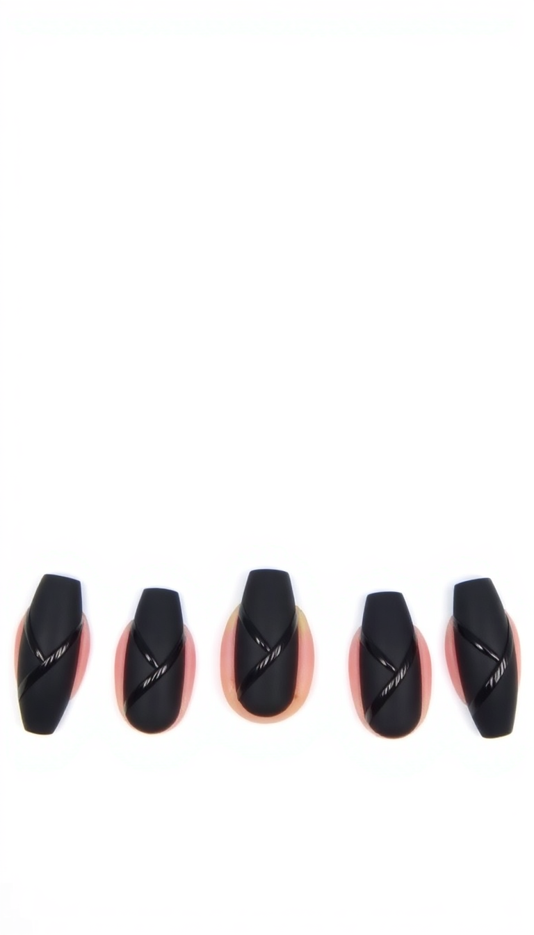 12. Bold Black Matte with a Twist
