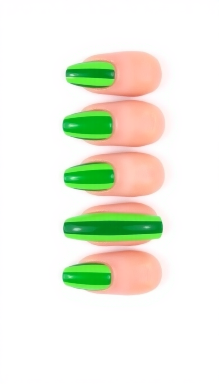 12. Bold Green Stripes