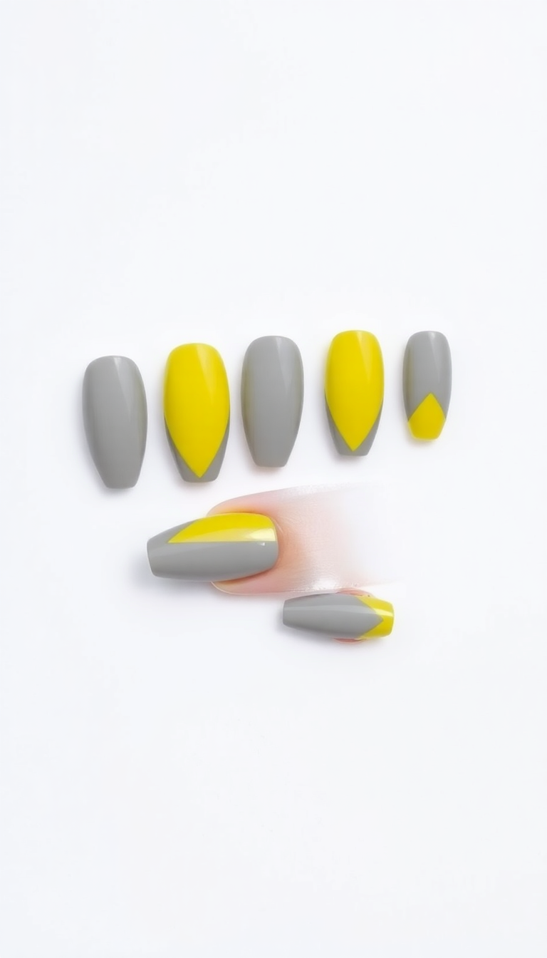 12. Chic Gray and Yellow Duo