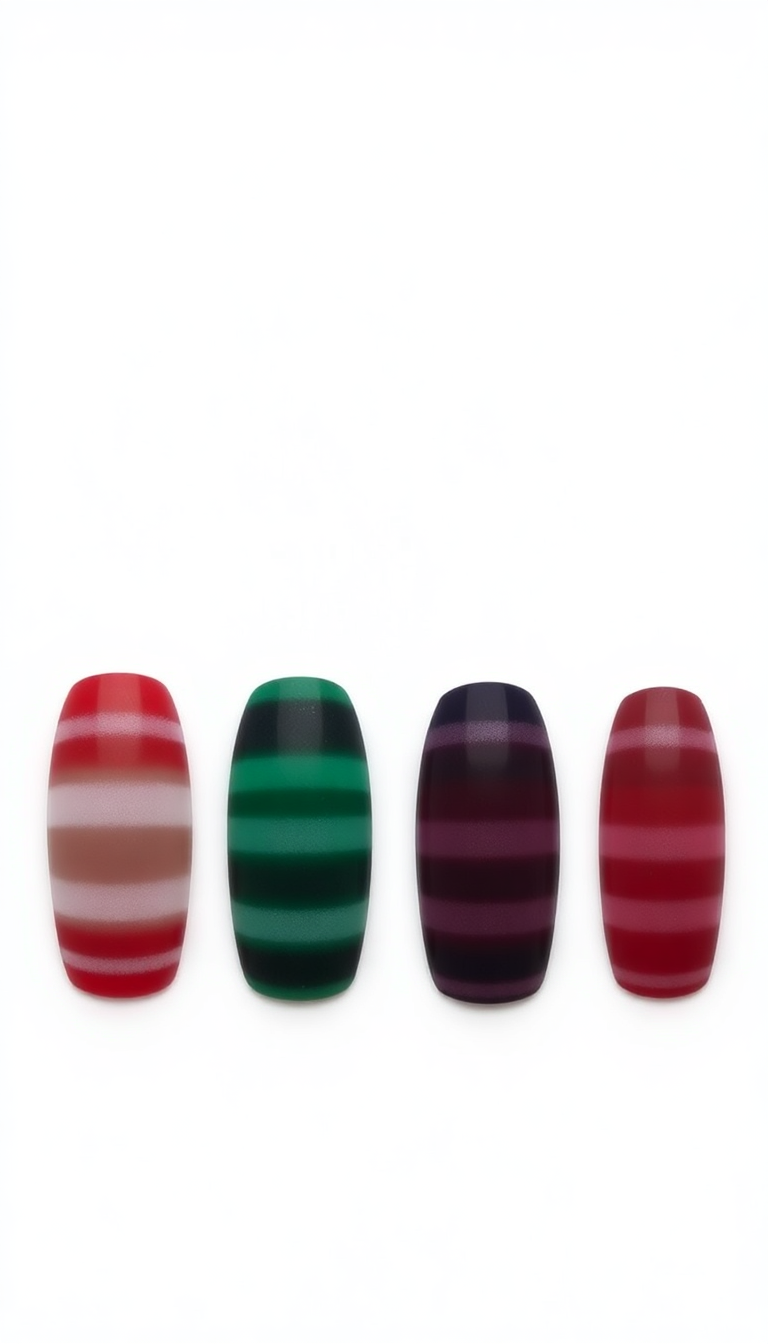 12. Frosty Matte Stripes in Seasonal Colors