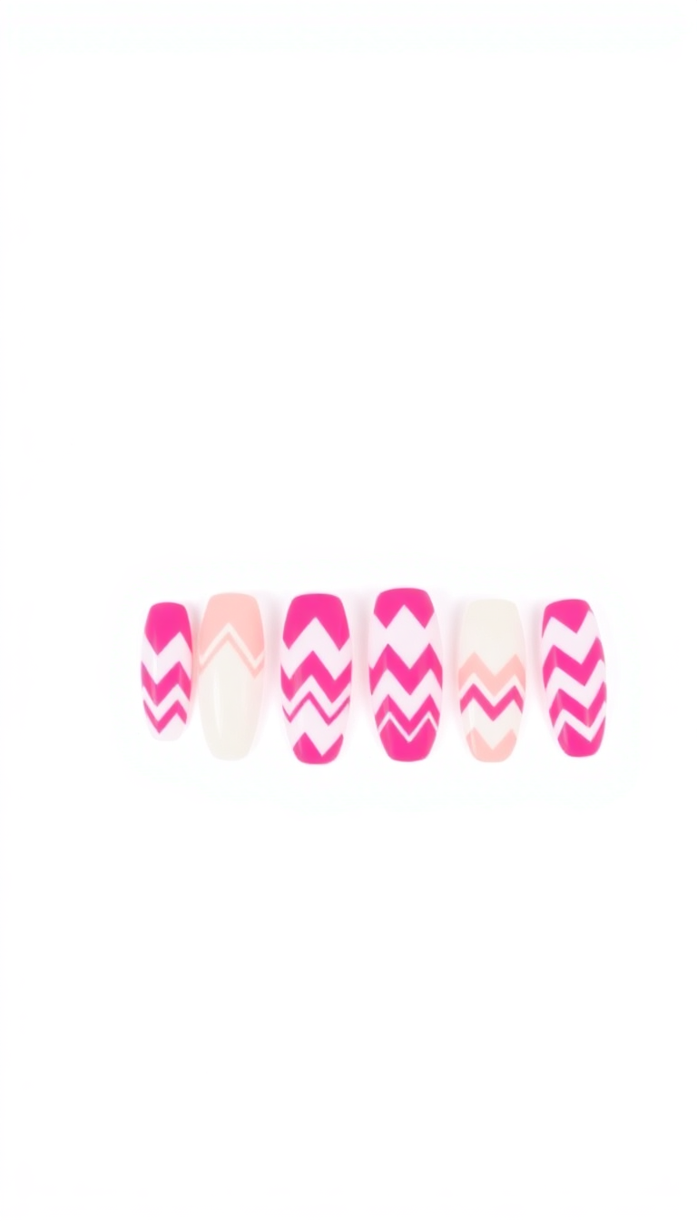 12. Hot Pink and White Chevron