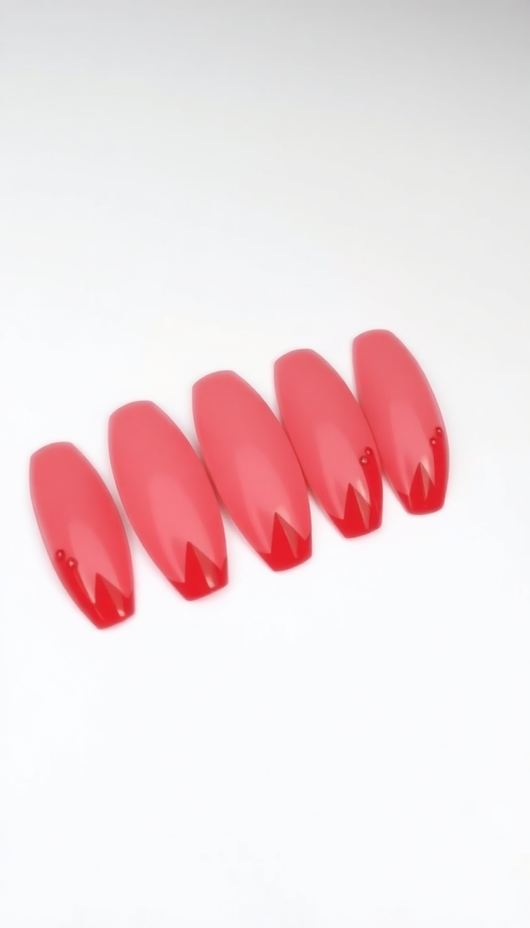 12. Minimalist Red with Tiny Gems