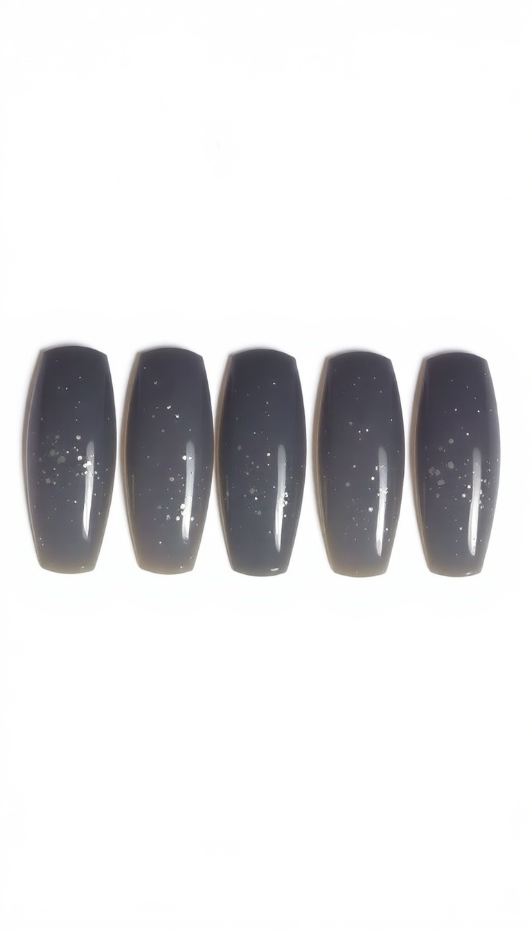 12. Sleek Charcoal with Metallic Flakes