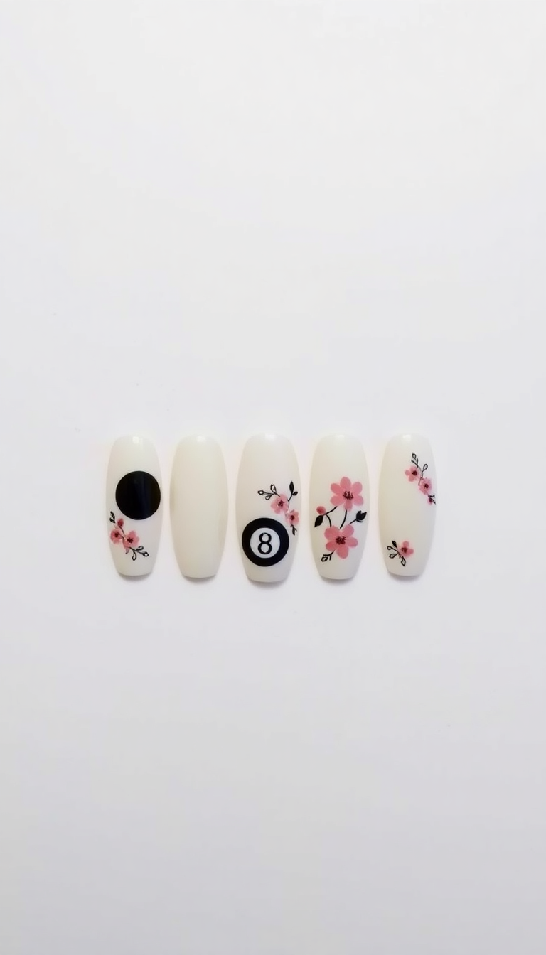 13. 8-Ball and Floral Ensemble