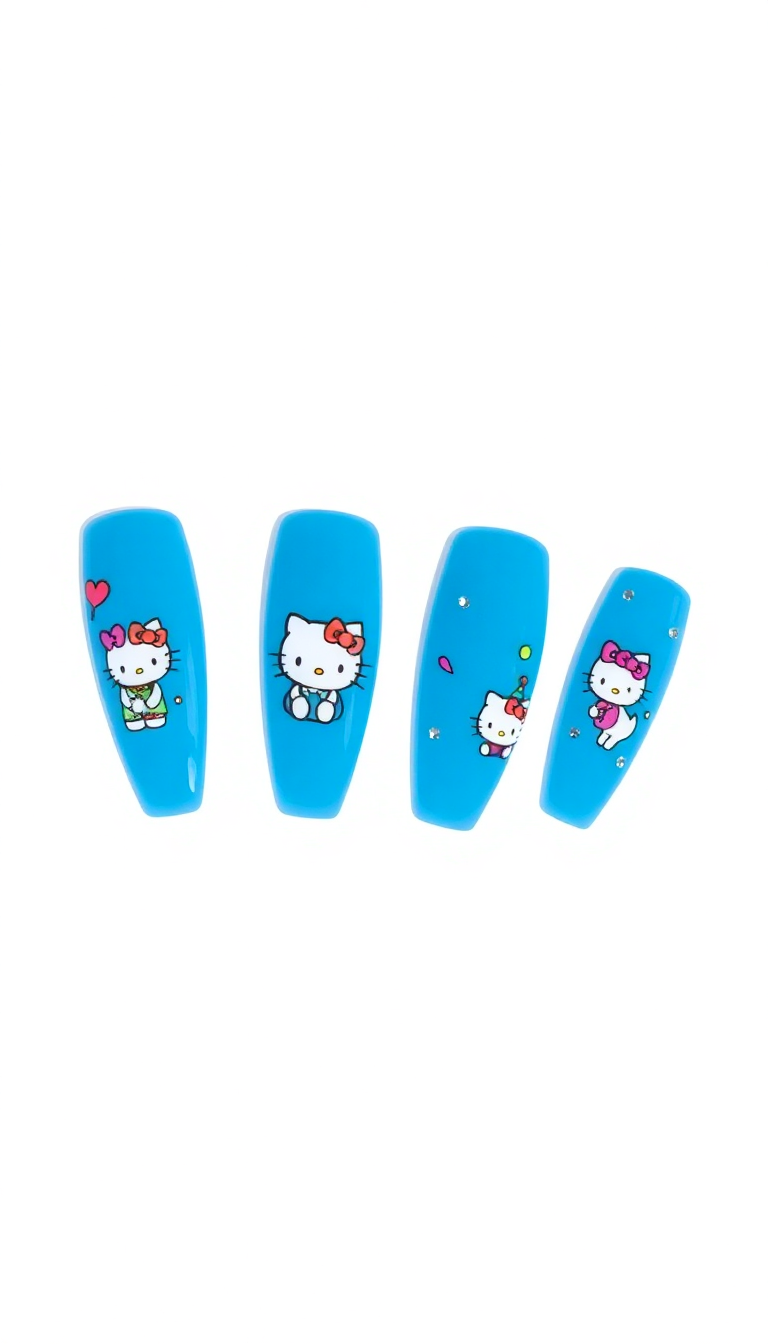 13. Bright Blue Hello Kitty Festivities