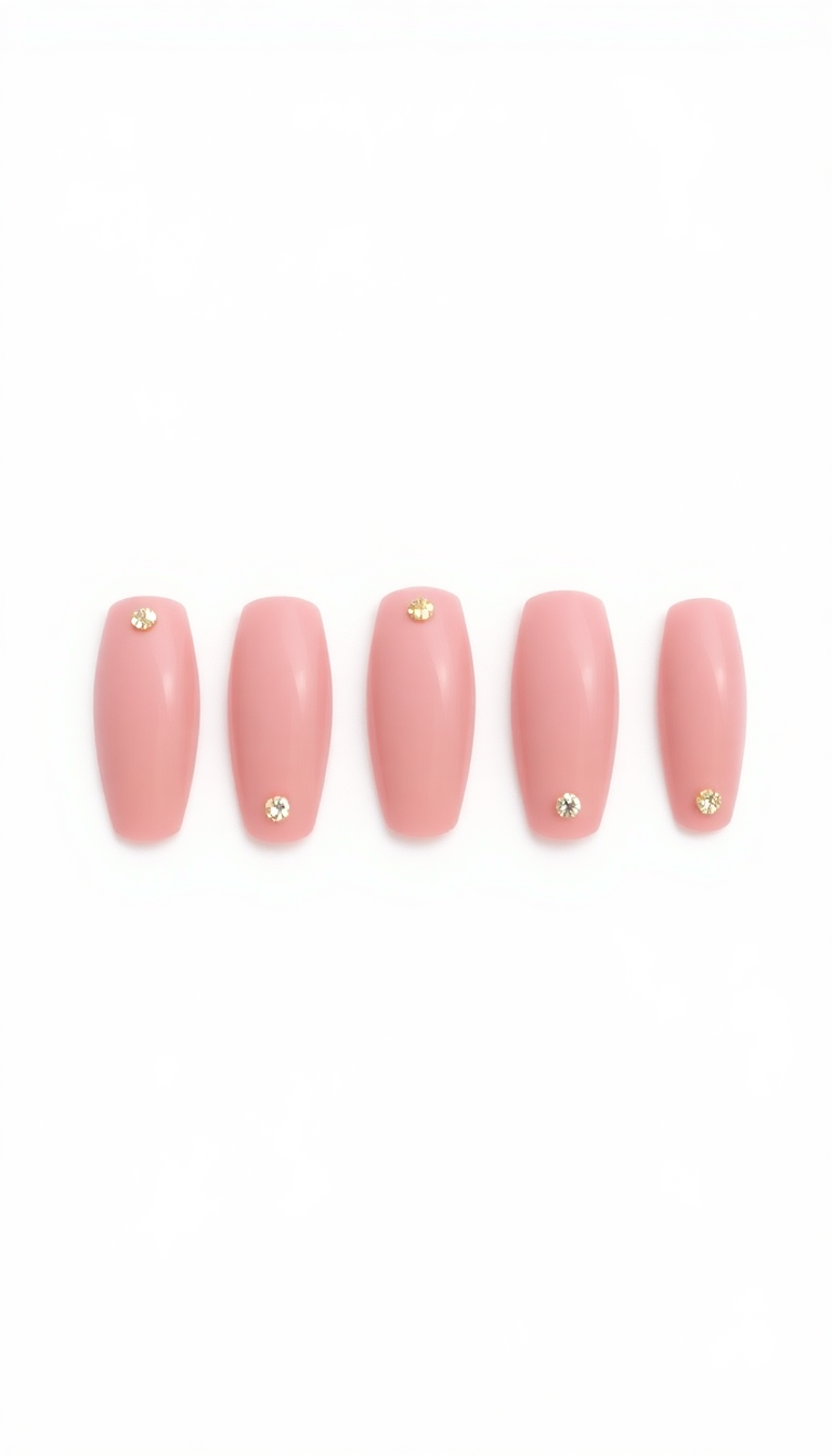 13. Soft Pink with Crystal Embellishments