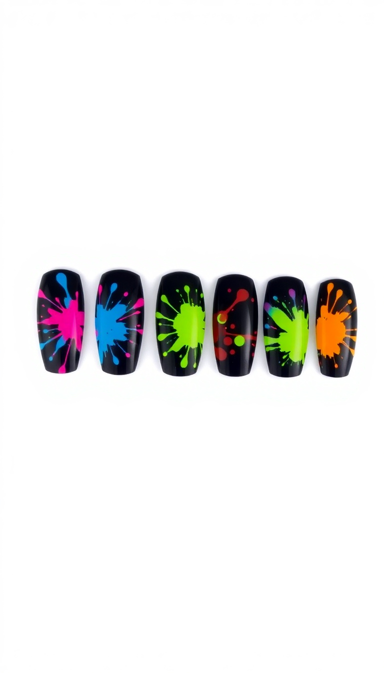 13. Vibrant Neon Splashes