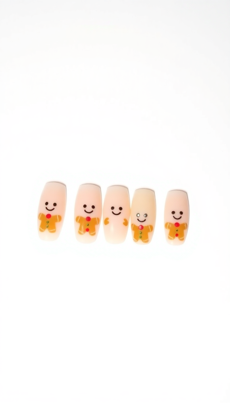 14. Cheerful Gingerbread Man Decals