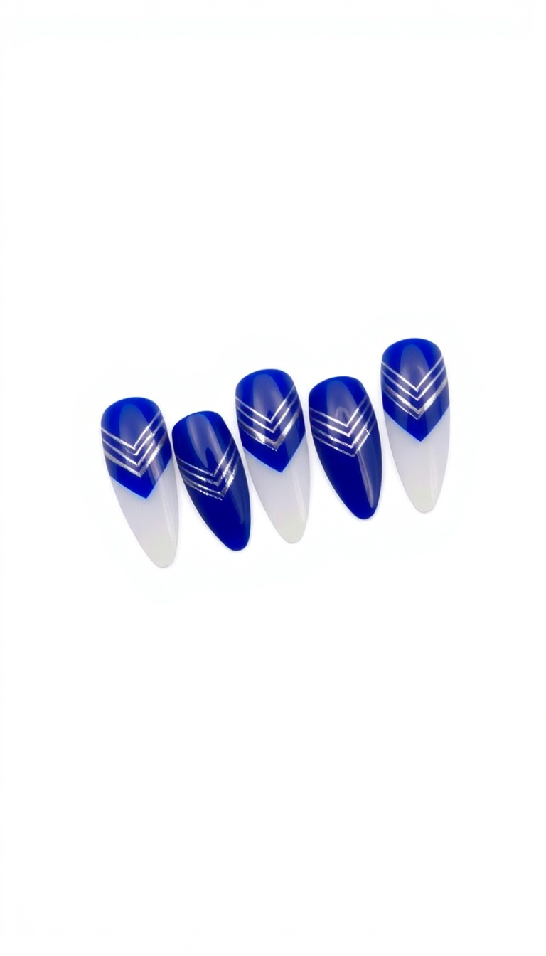 14. Chevron Patterns in Royal Blue