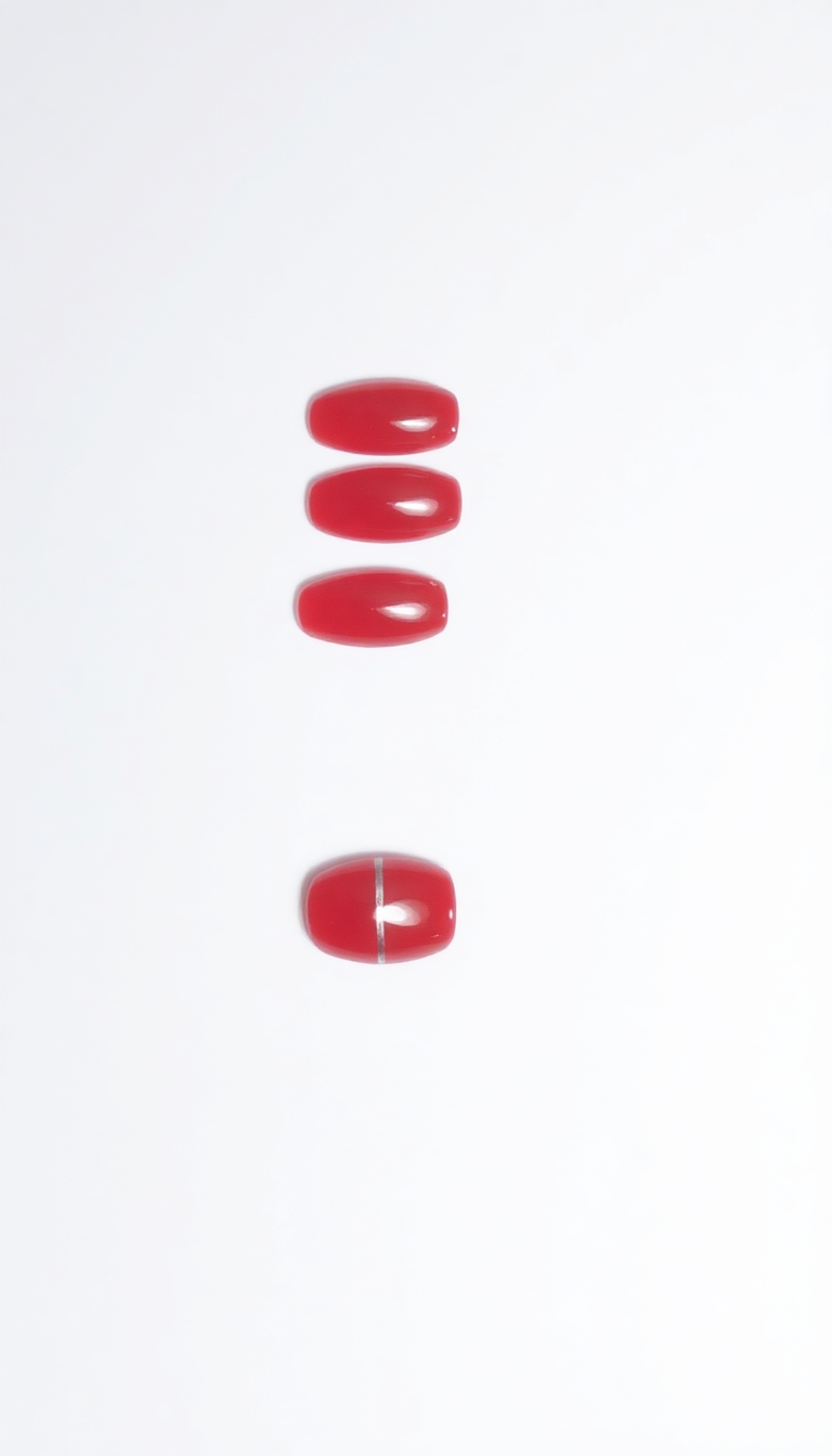 14. Glossy Red with Silver Stripes