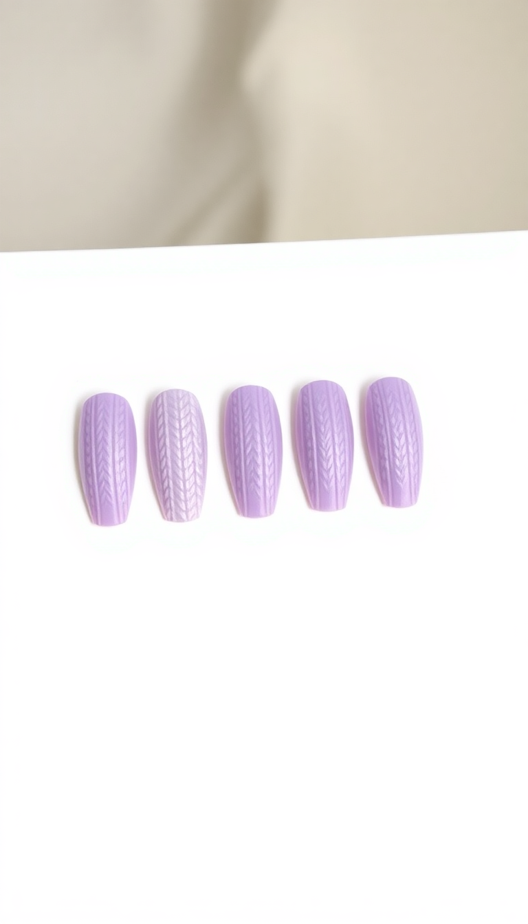 14. Lavender Knit Warmth
