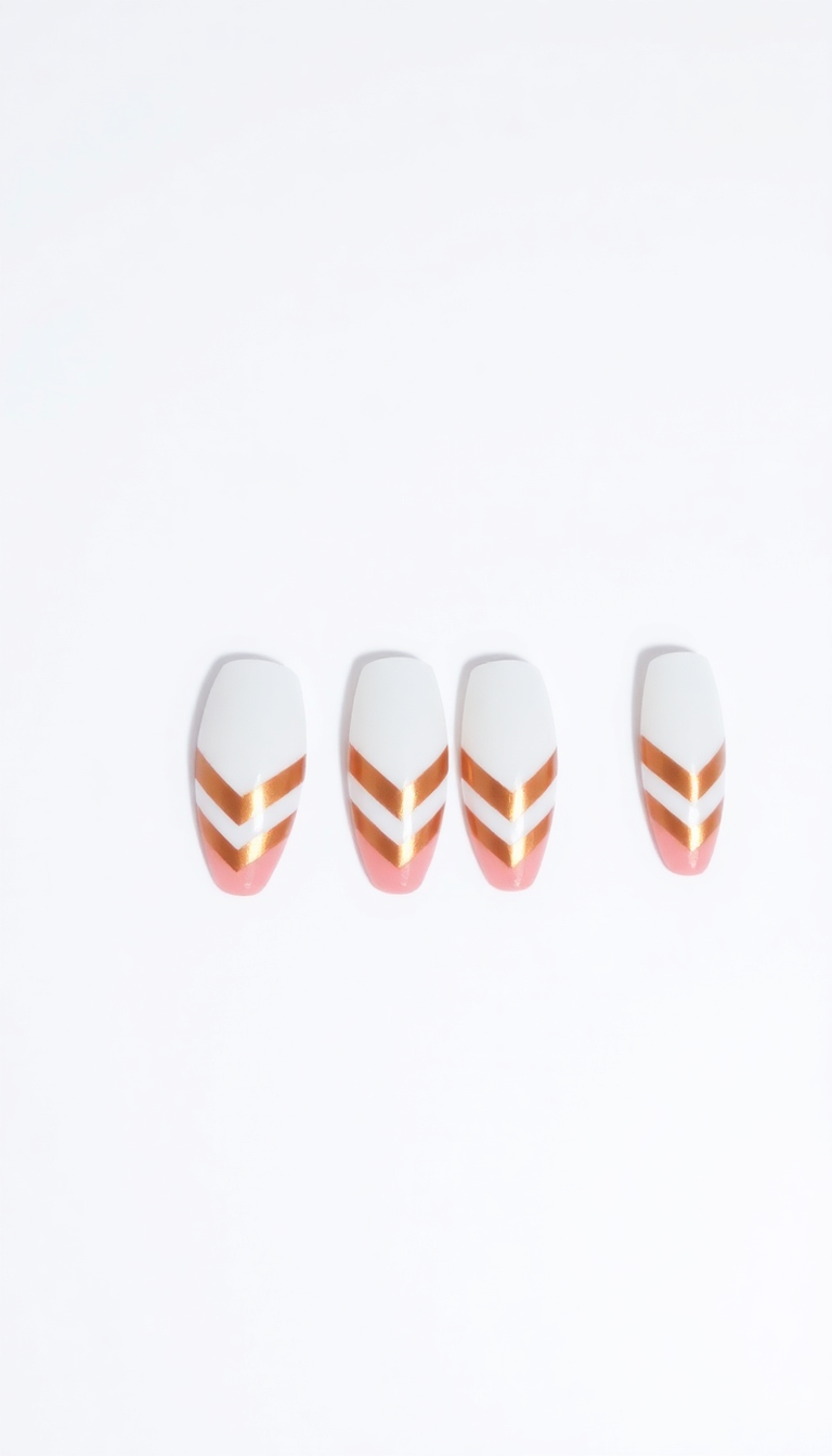 14. Rose Gold and White Chevron