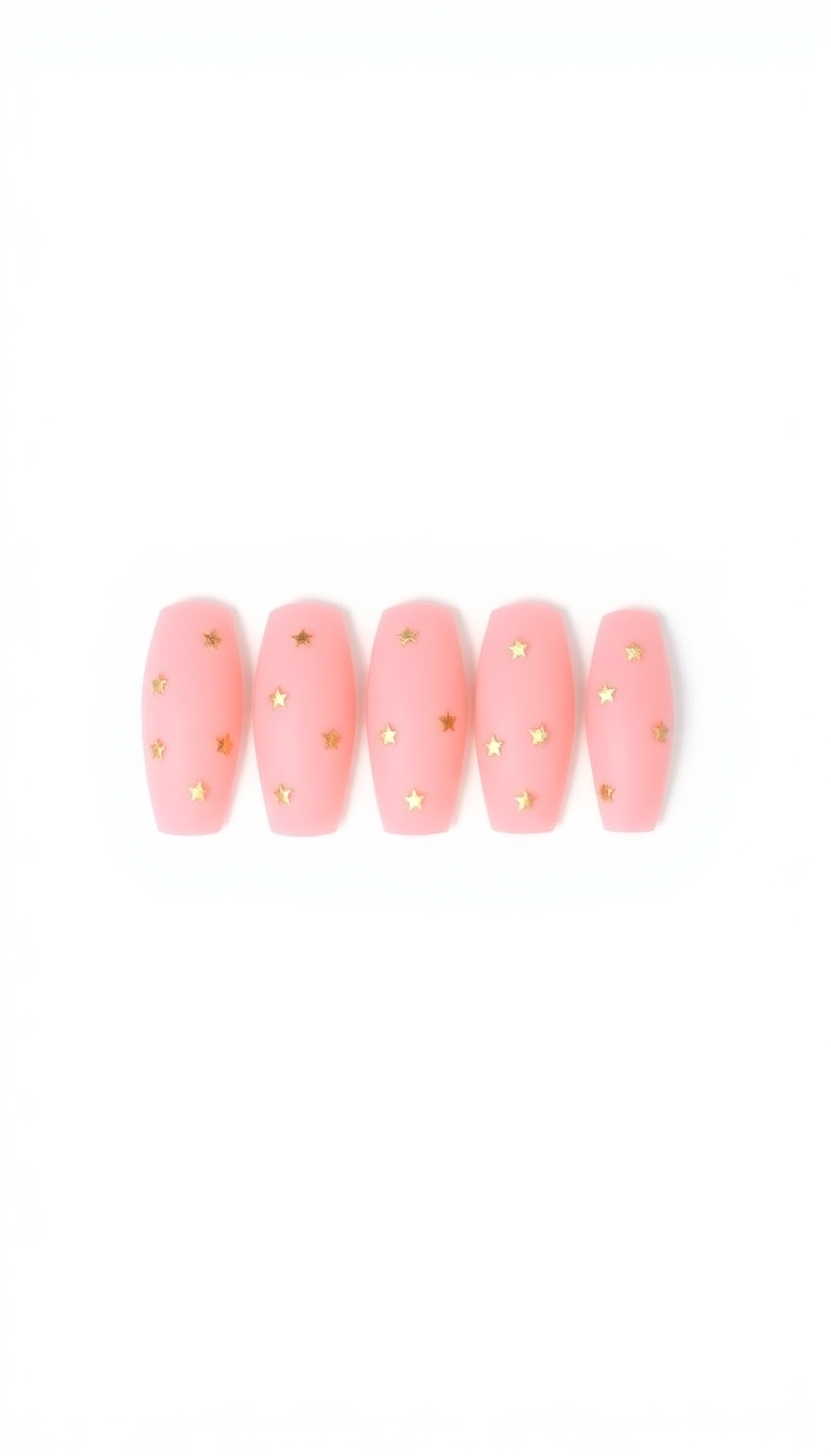 14. Satin Pink with Golden Stars