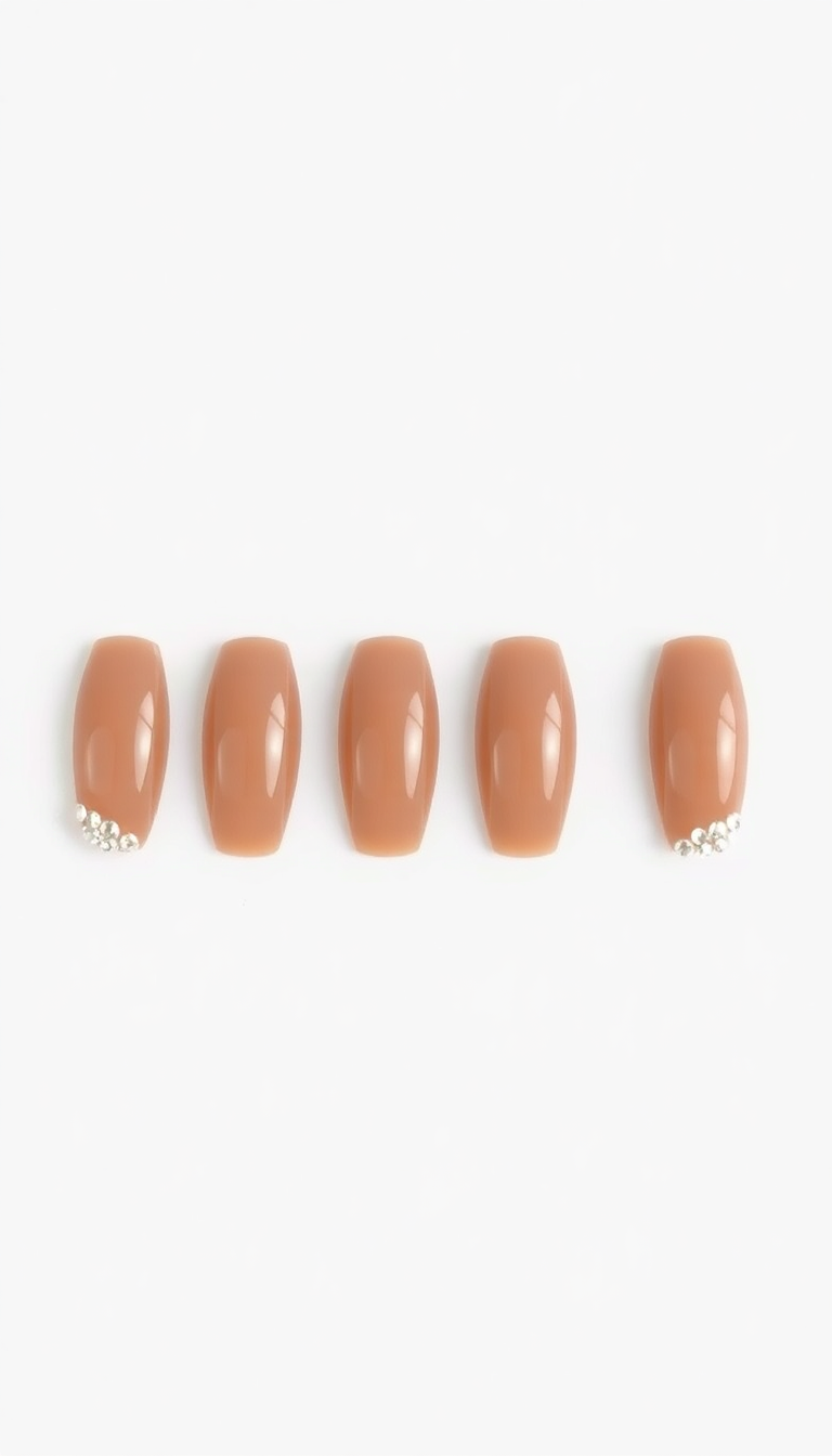 14. Warm Taupe and Crystal Accents
