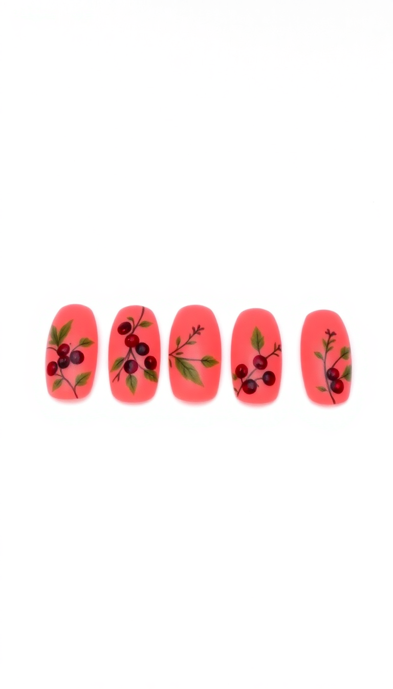 15. Coral Pink with Winter Berries