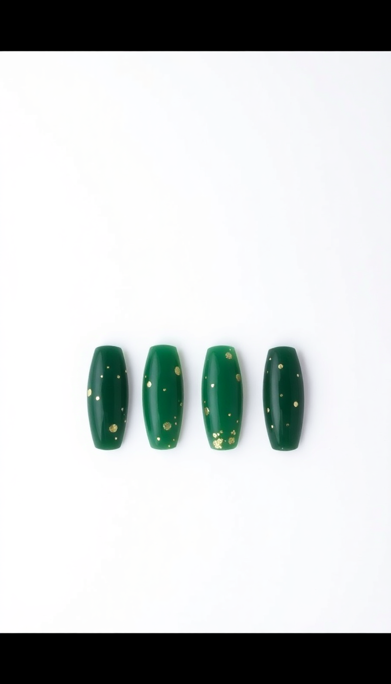 15. Luxe Emerald with Gold Flecks