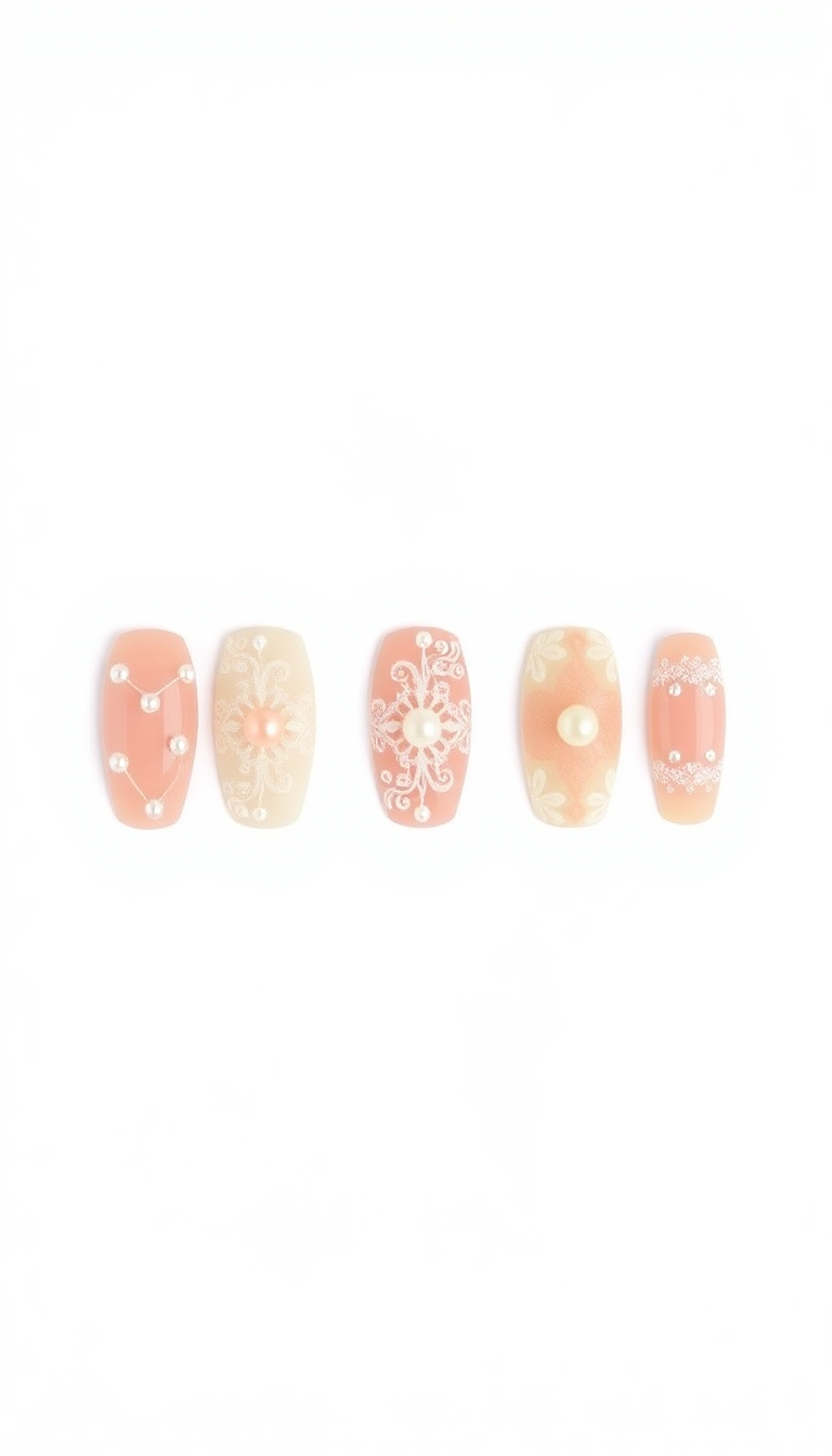 15. Luxurious Pearl and Lace Details