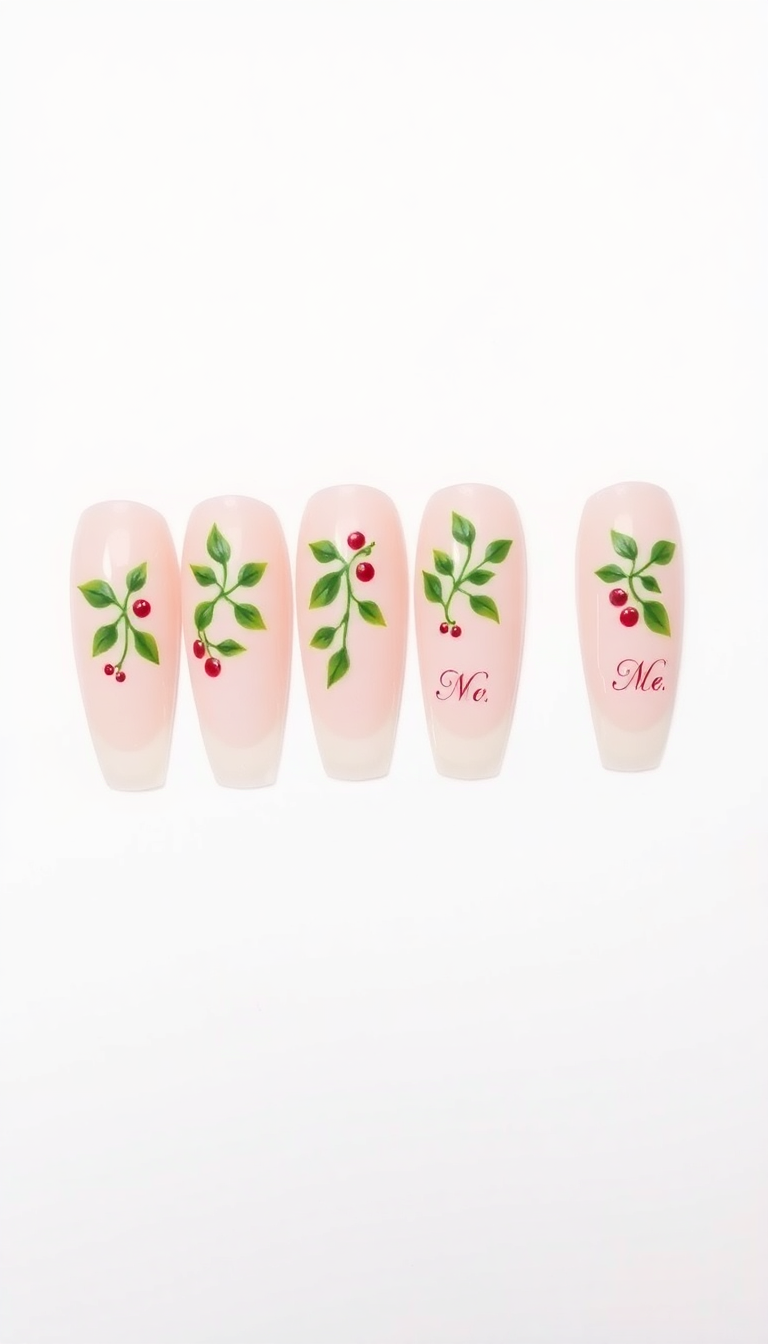 15. Mistletoe Motif and Initials