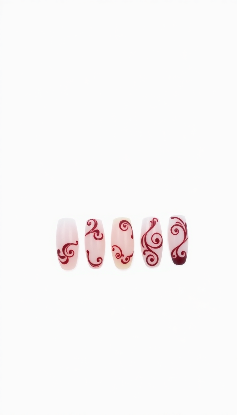 15. Seasonal Burgundy Swirls