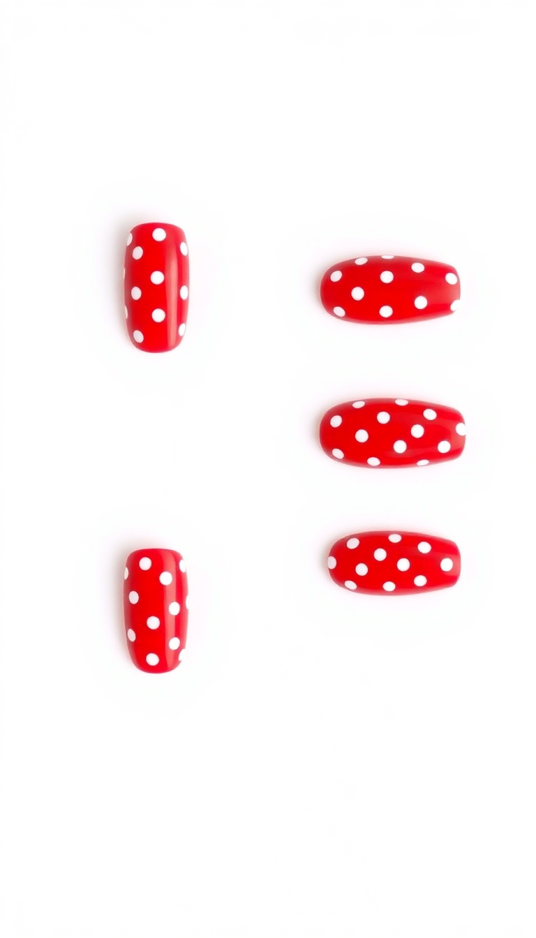 15. Vintage Polka Dots on Red