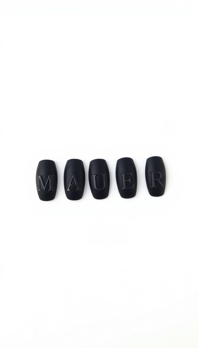 16. Chic Matte Finish with Glossy Letters