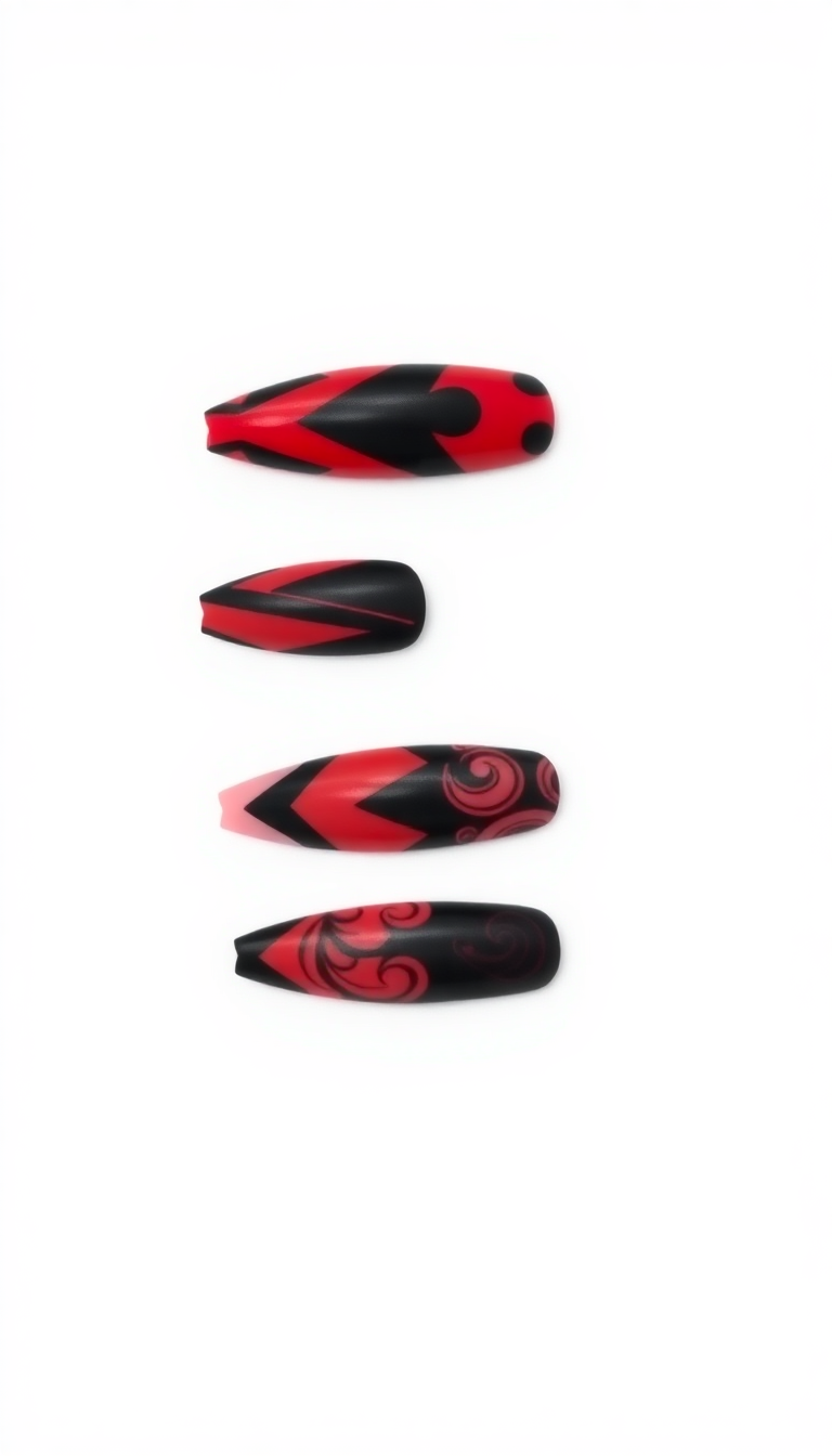 16. Edgy Red and Black Combo