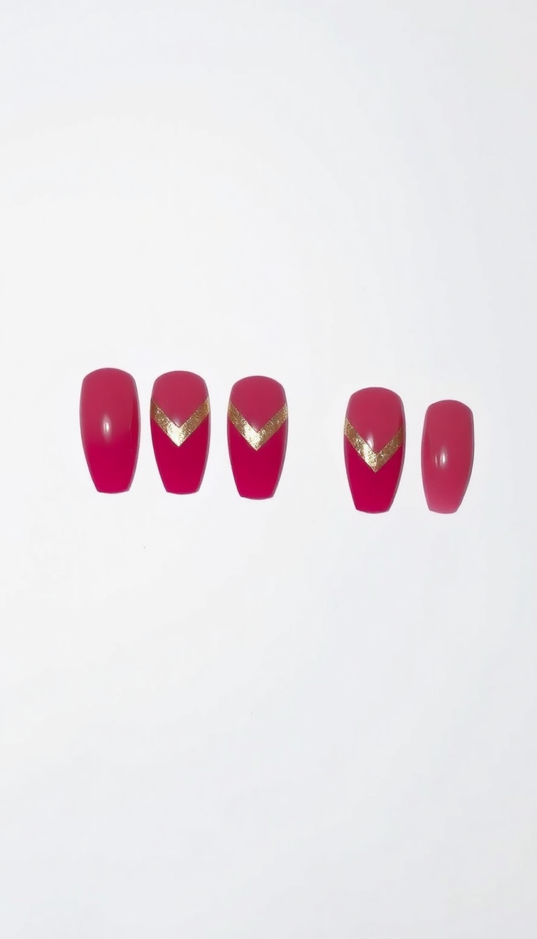 16. Lush Raspberry Chevron