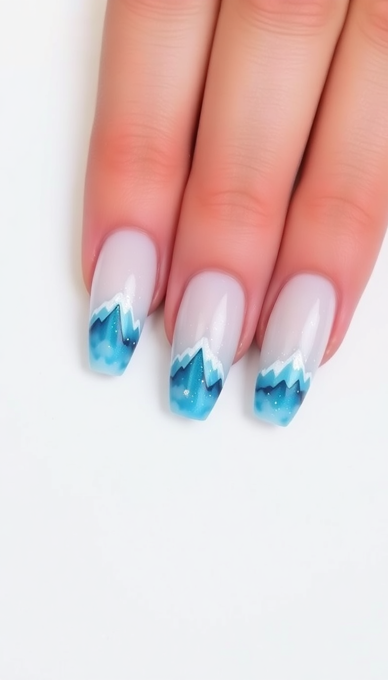 16. Snowy Mountain Peaks Art