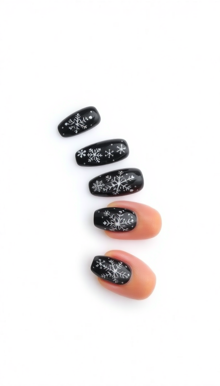 17. Seasonal Black Snowflakes