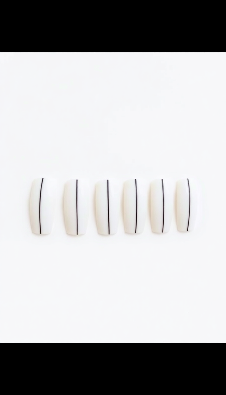 17. Simple Black Stripes on White Base