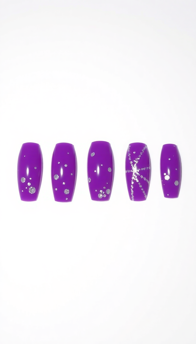 18. Bold Purple with Silver Flakes