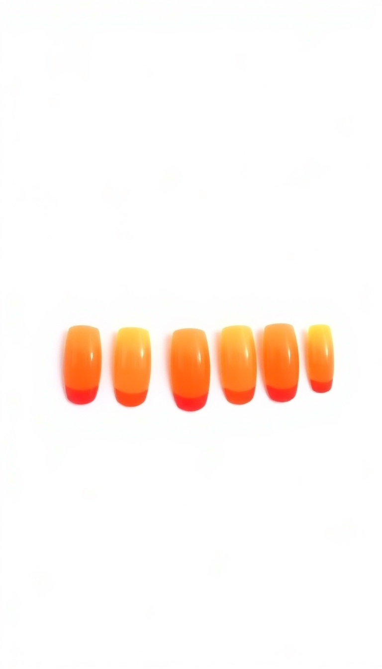 18. Fiery Orange Sunset Fade